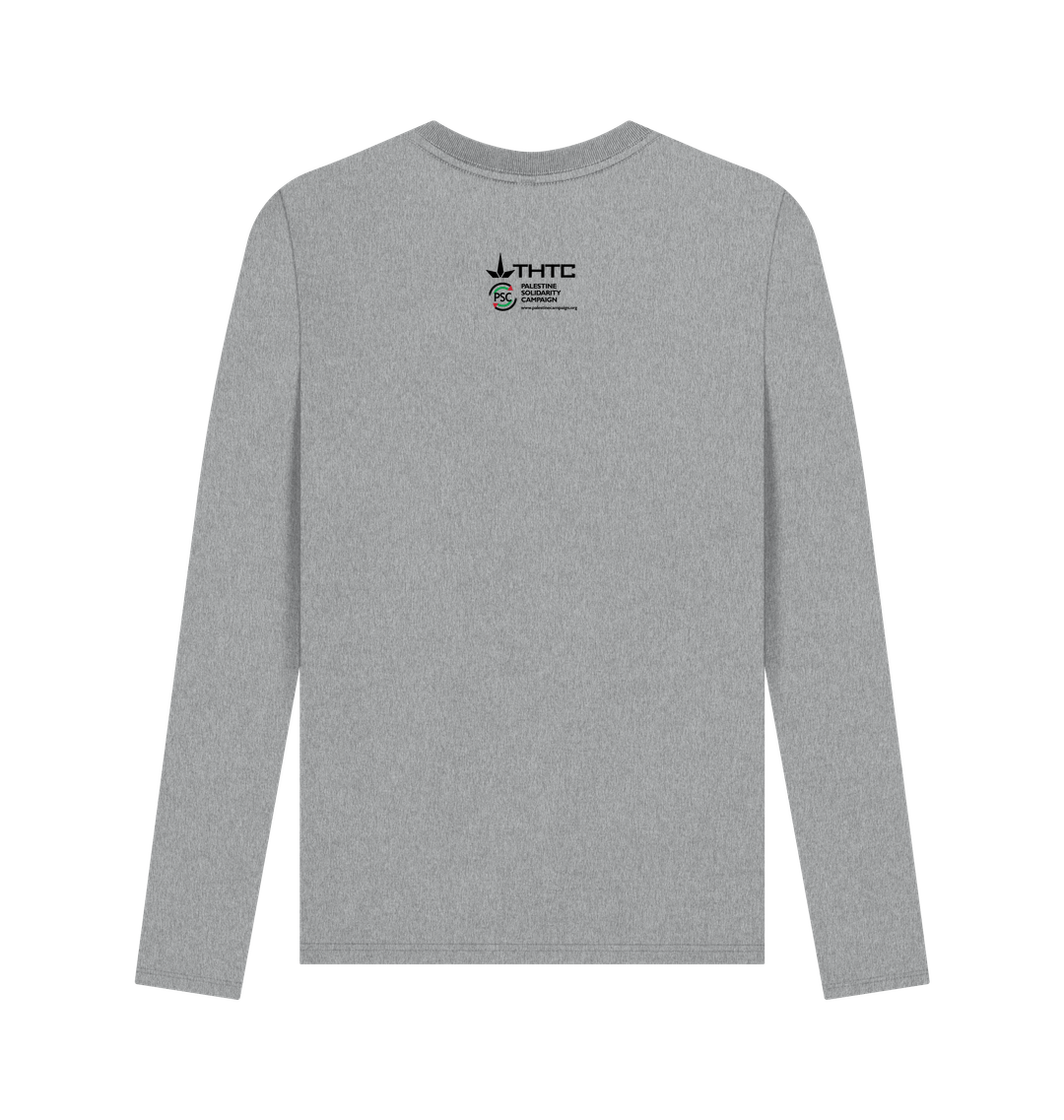 Athletic Grey Printed Long Sleeve T Shirt Back