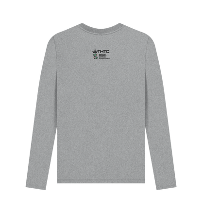 Athletic Grey Printed Long Sleeve T Shirt Back