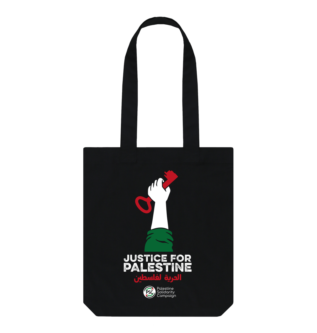 Black Tote Bag - Justice for Palestine Black