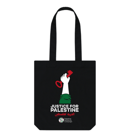 Black Tote Bag - Justice for Palestine Black