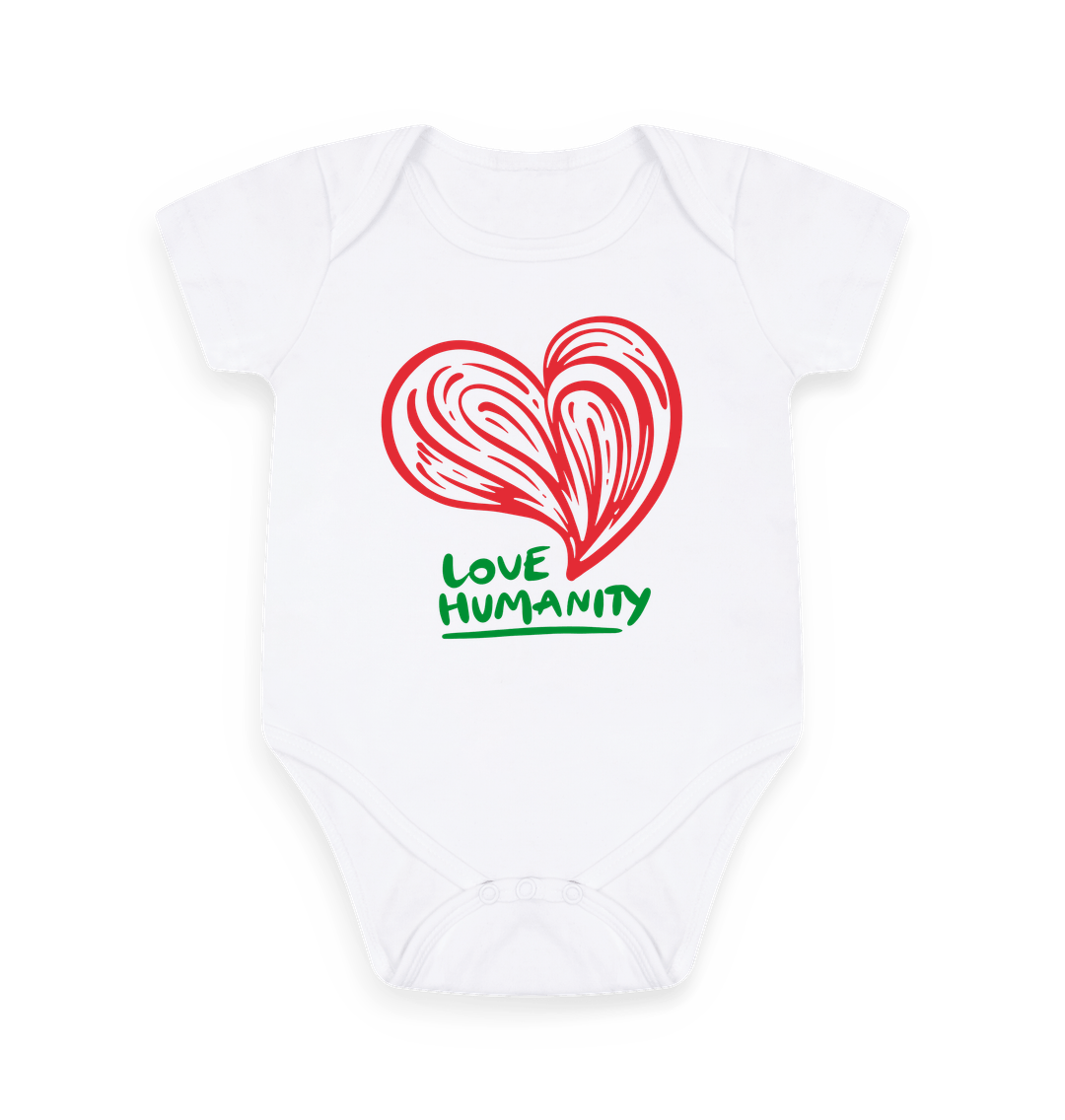 White Printed baby grow