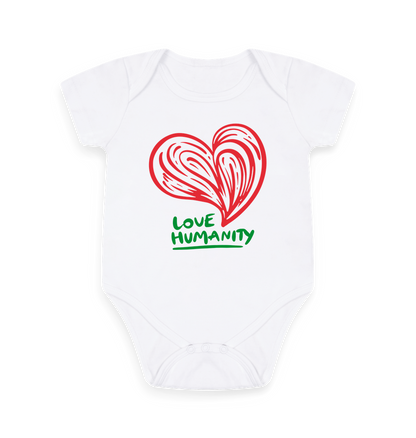 White Printed baby grow