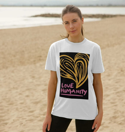 Unisex T-Shirt - Love Humanity Yellow and Black