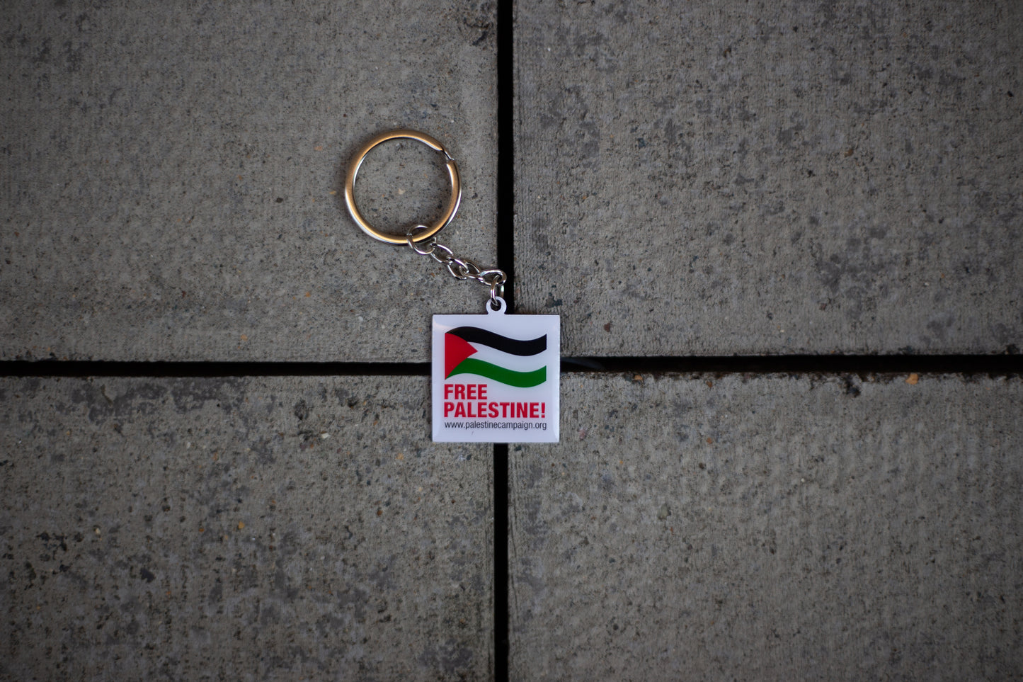 Free Palestine Square Keyring
