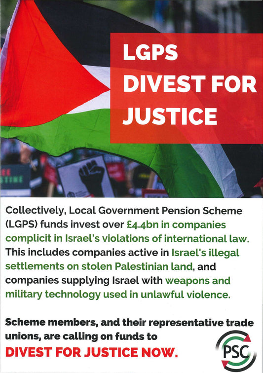 LGPS Divest for Justice Leaflet