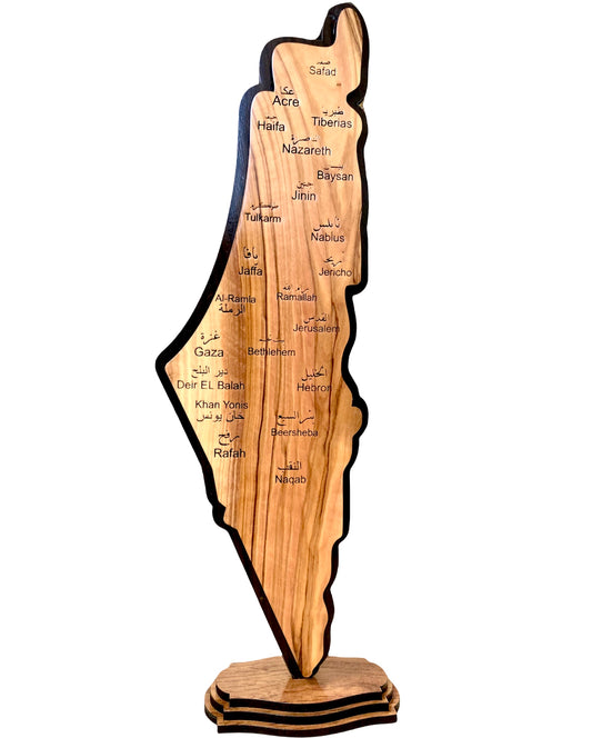 Olive Wood Palestine Map