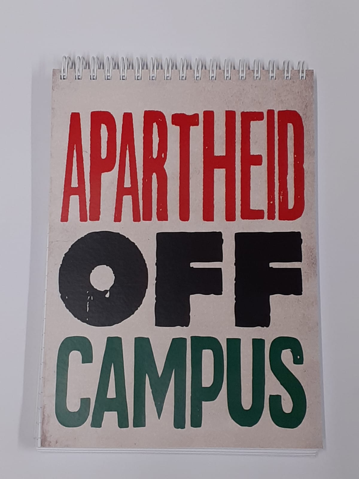 Apartheid off campus notepad