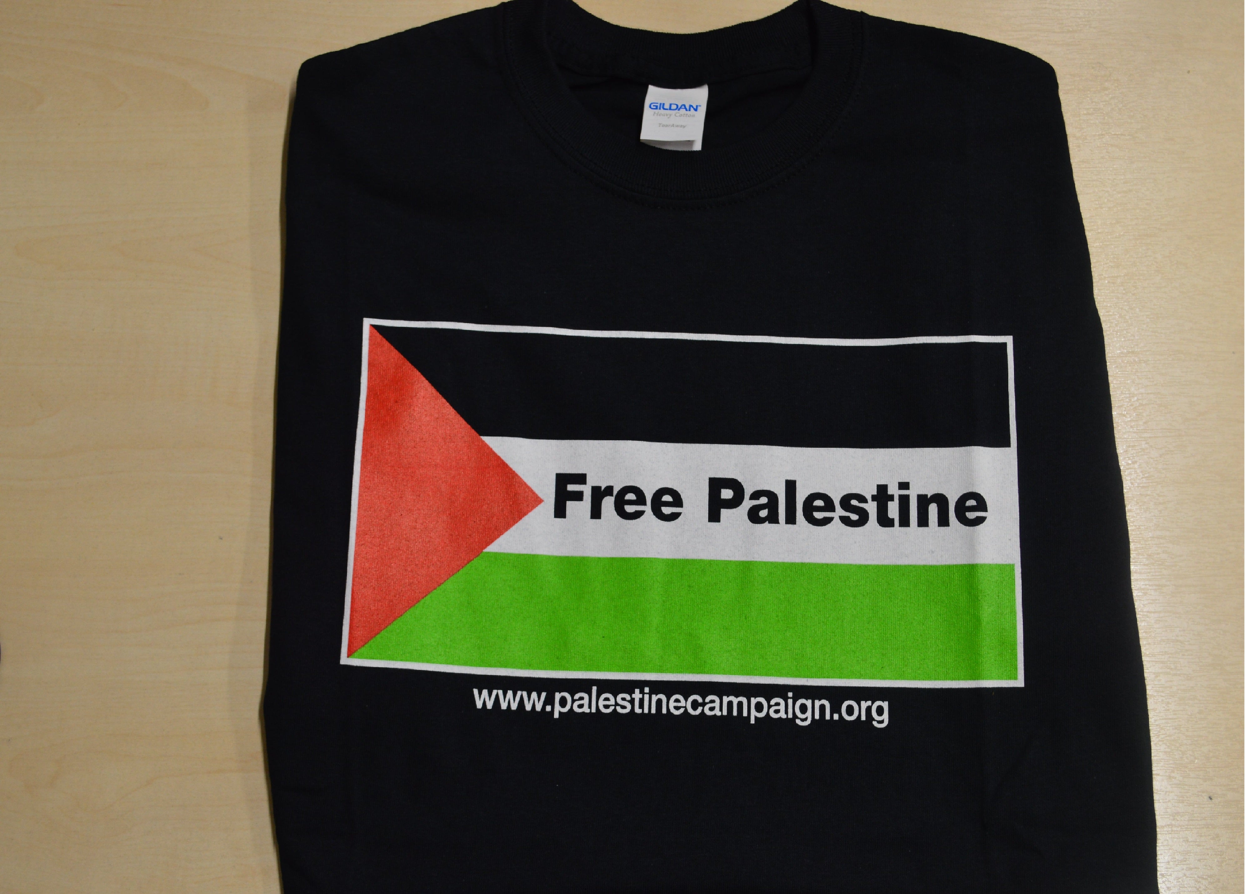 'Free Palestine Flag' T-shirt (black) – Palestine Solidarity Campaign